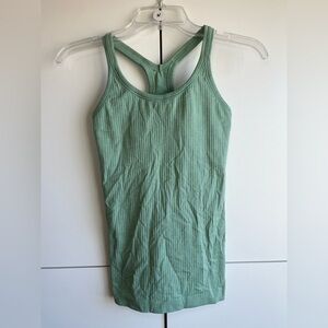 Lululemon Women's Green Ribbed Tank Top Size 4